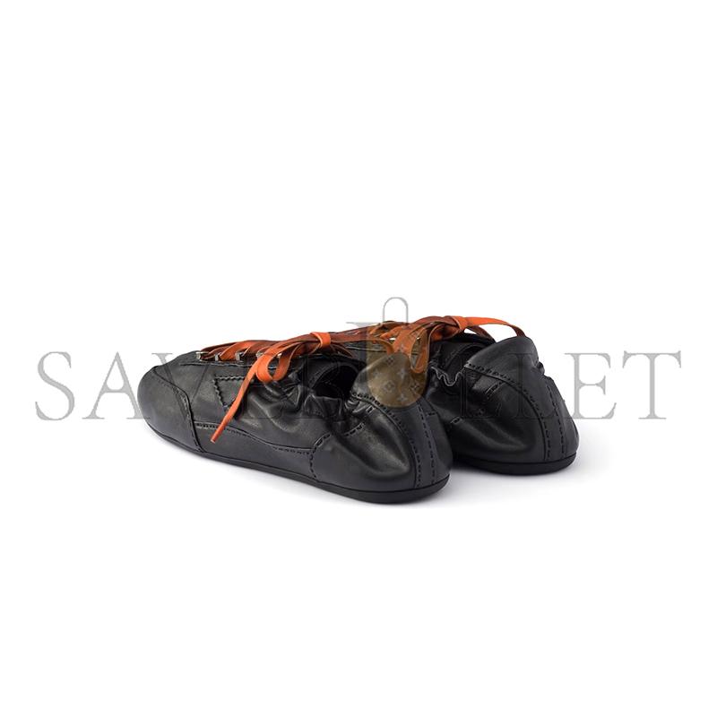 Pra*a COLLAPSE ANTIQUED NAPPA LEATHER SNEAKERS WITH HOOKS 2EE490